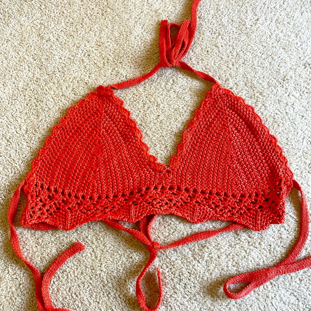 Knit crochet crop top